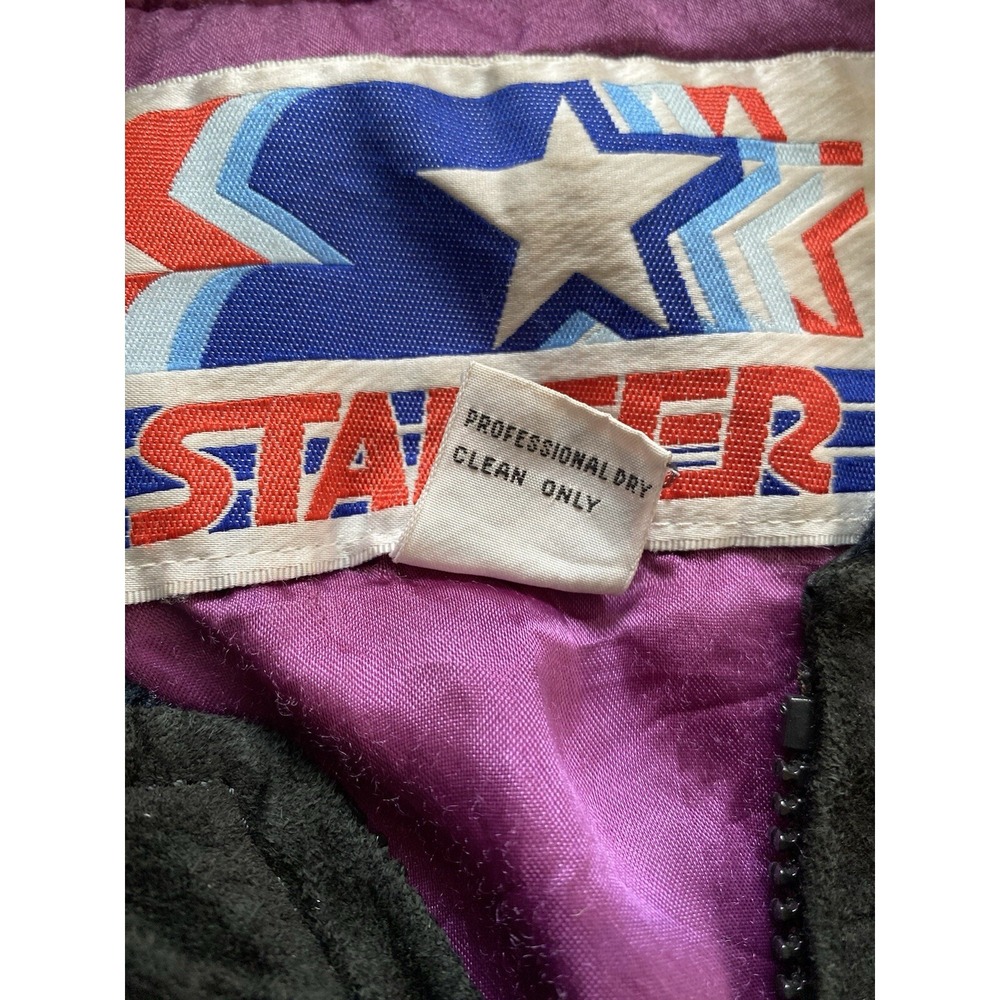 Vintage 90's‎ Starter Detroit Pistons NBA Leather Wool Varsity Jacket Men's XL - Picture 9 of 15